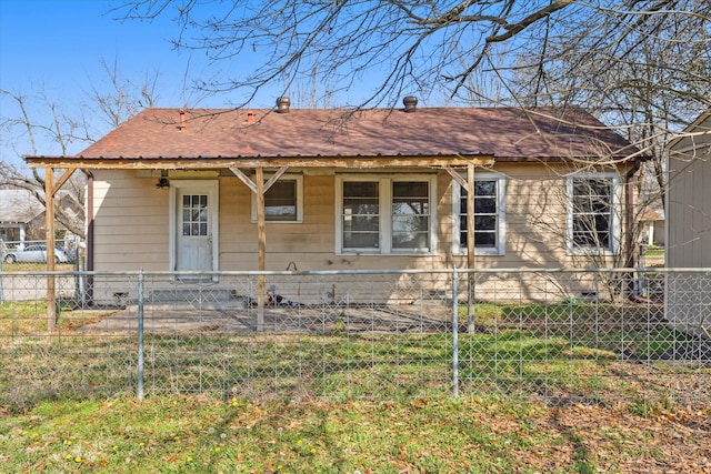 view of front of property with a porch