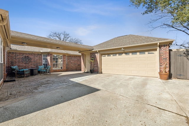 view of single story home