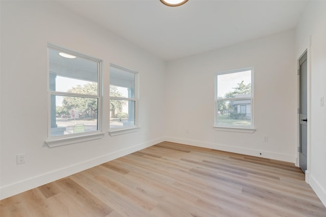 empty room featuring light hardwood / wood-style flooring