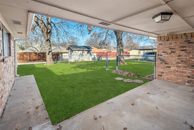 view of yard with a patio