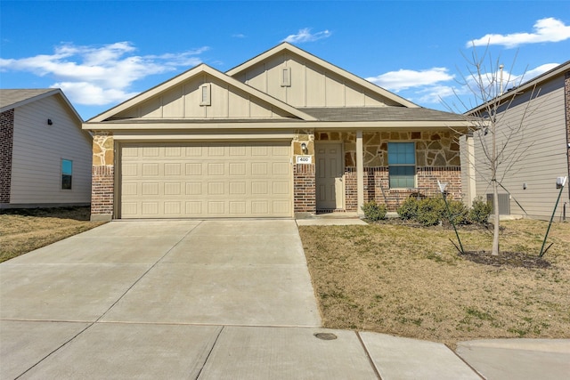 craftsman inspired home featuring a garage