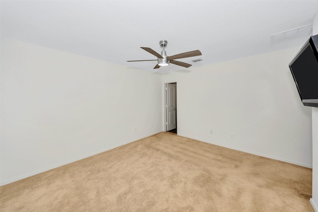 400 Frio Pass Trl, Fort Worth, TX 76052 - empty room featuring light carpet, a ceiling fan, and baseboards
