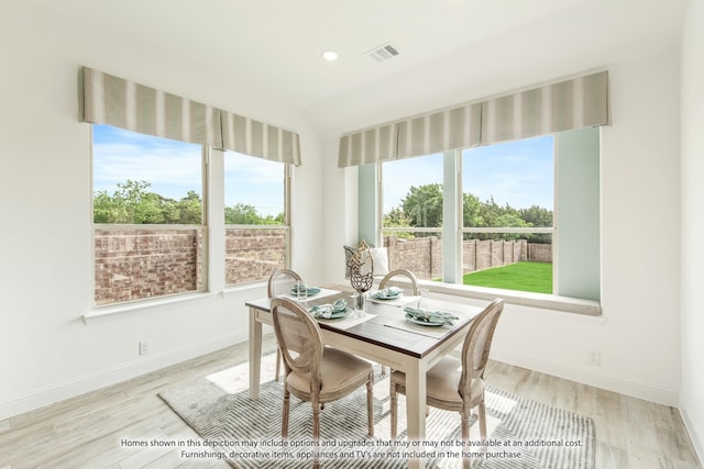 interior space with vaulted ceiling