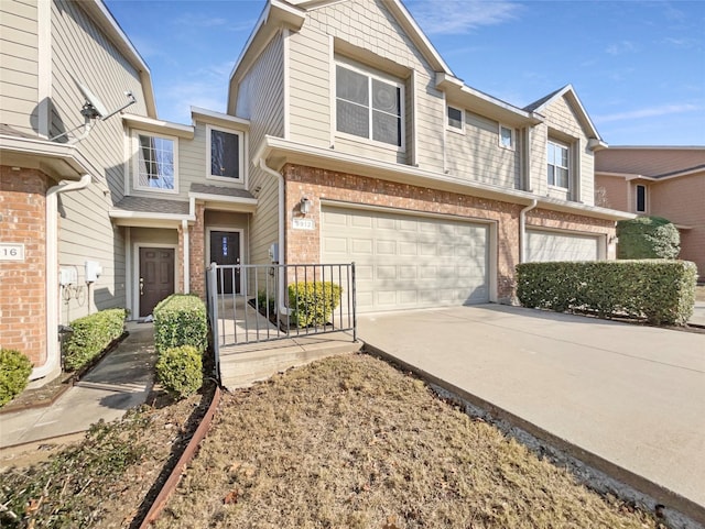 view of property featuring a garage