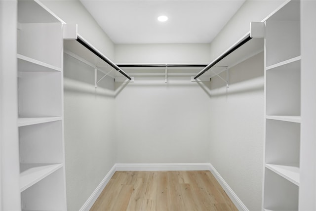 spacious closet with wood-type flooring