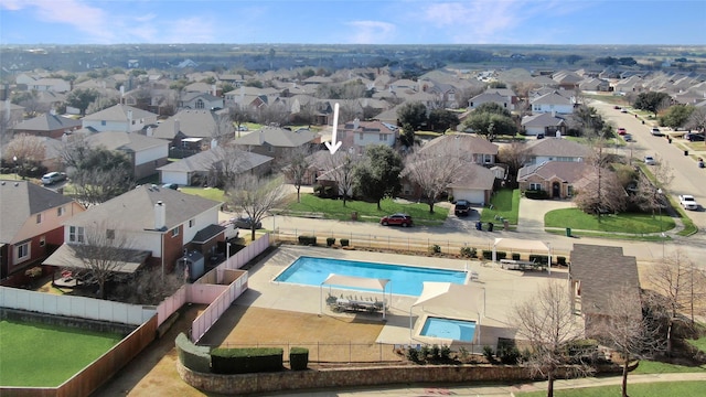 birds eye view of property