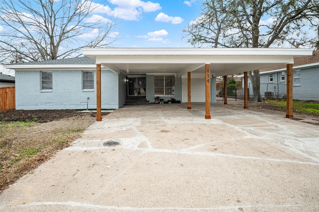 exterior space featuring a garage