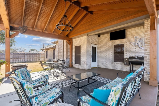 view of patio / terrace with outdoor lounge area