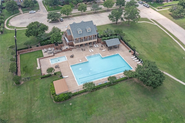 birds eye view of property