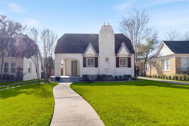 view of front of house featuring a front yard