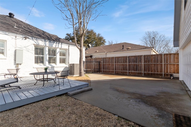 view of patio / terrace featuring a deck