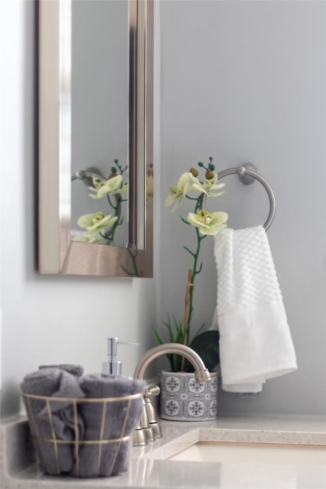 room details with vanity