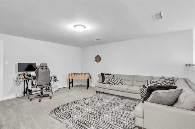 view of carpeted living room