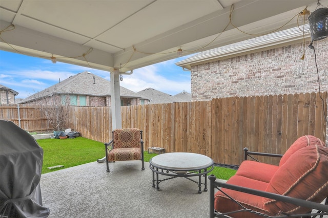 view of patio / terrace with a grill