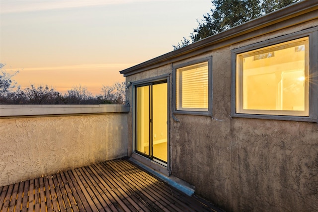 view of deck at dusk