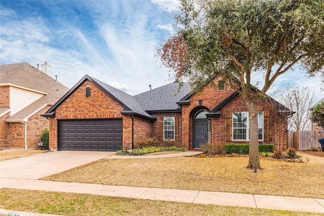 front facade featuring a garage