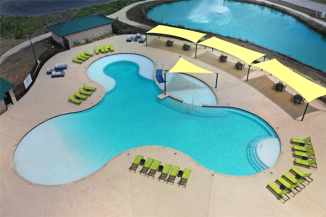 16109 Garden Dr, Celina, TX 75009 - pool featuring a patio