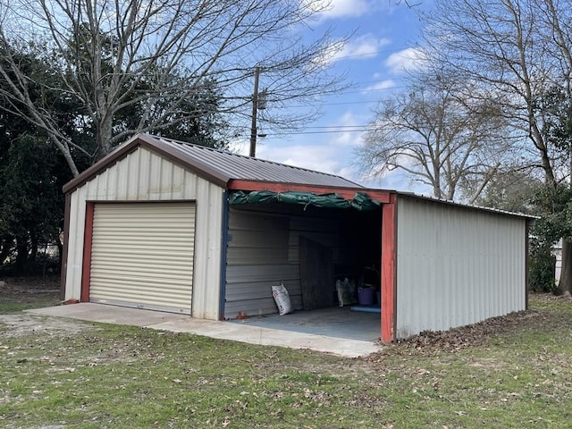 garage with a garage