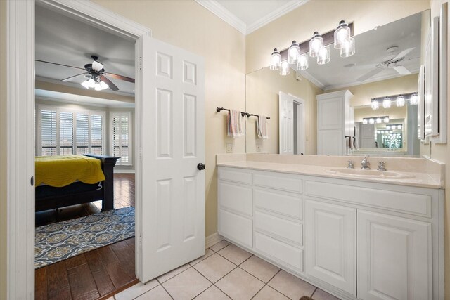 1604 Bridle Path, Corsicana, TX 75110 - full bath with a shower stall, a garden tub, tile patterned flooring, crown molding, and baseboards