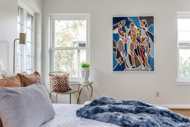 bedroom featuring multiple windows