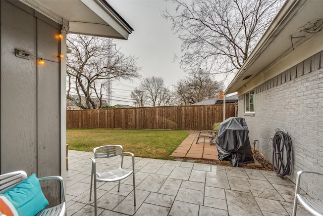 view of patio / terrace with area for grilling