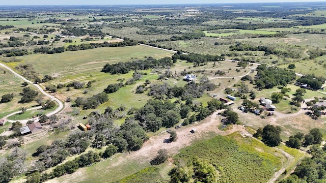 bird's eye view with a rural view