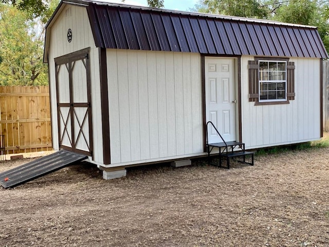 view of outdoor structure