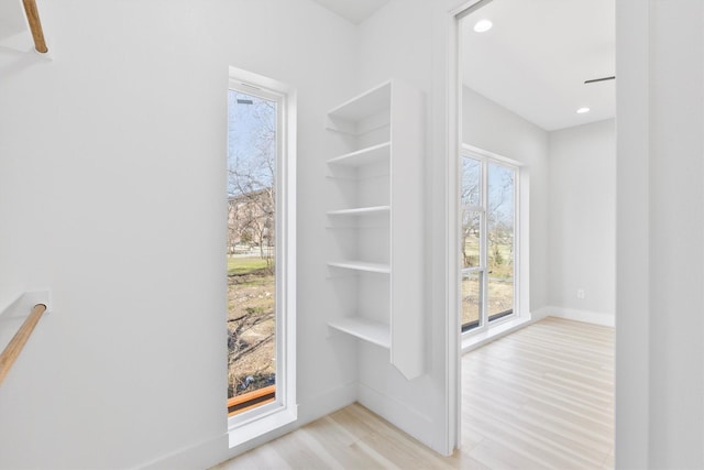 interior space featuring light hardwood / wood-style floors