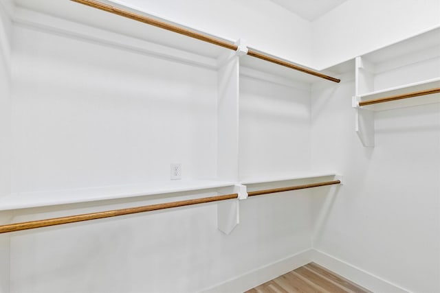 spacious closet with wood-type flooring