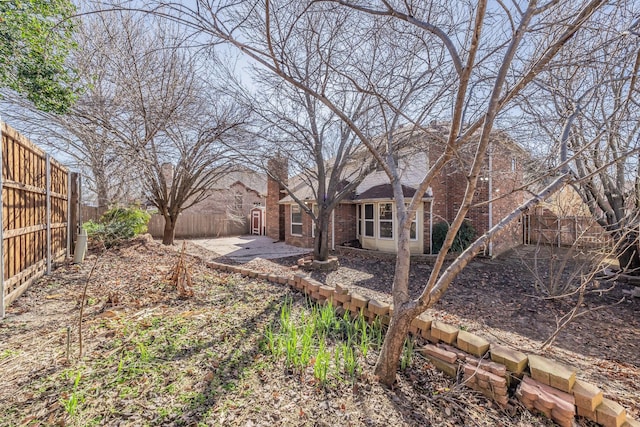 view of yard with a patio area