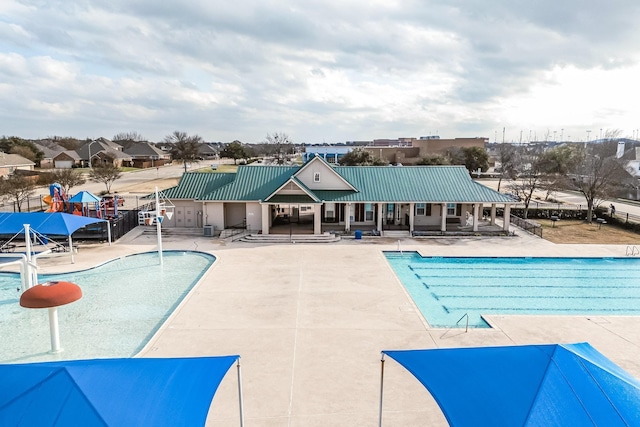 view of pool with a patio