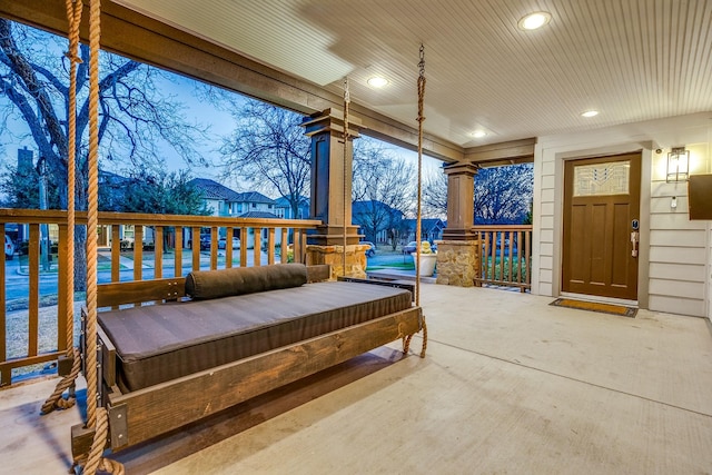 view of patio with a pool