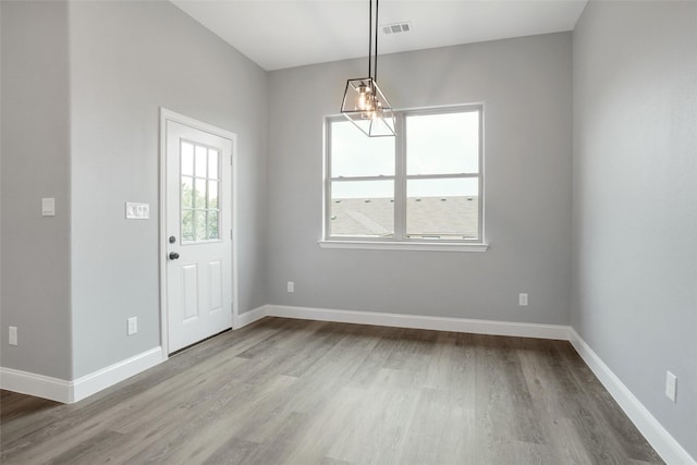 interior space with wood-type flooring