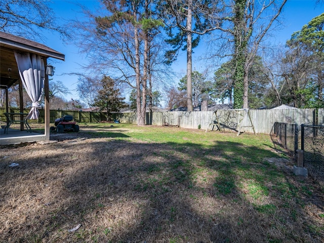 view of yard featuring a patio area