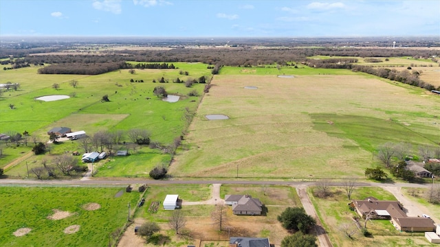 bird's eye view featuring a rural view