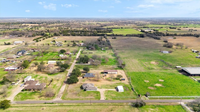 drone / aerial view with a rural view