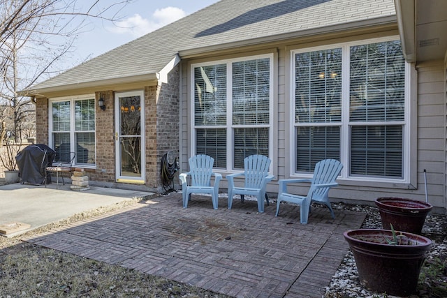 view of patio with grilling area