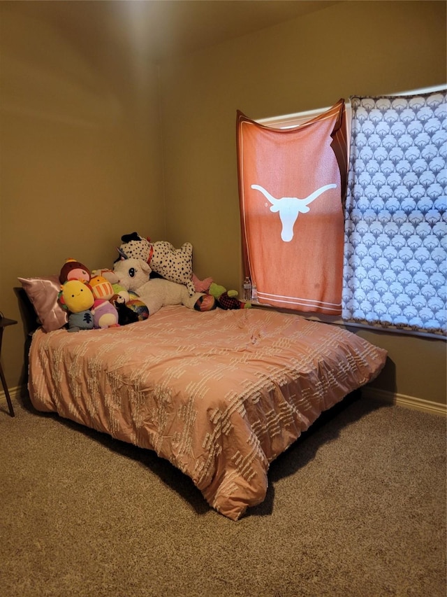 bedroom with carpet floors