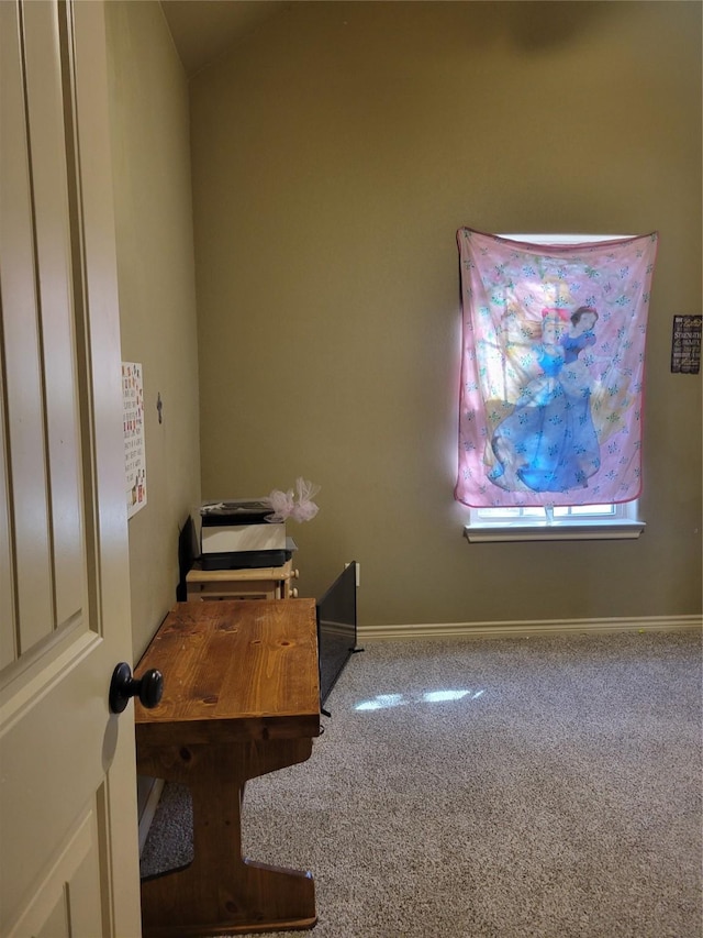 home office featuring carpet floors