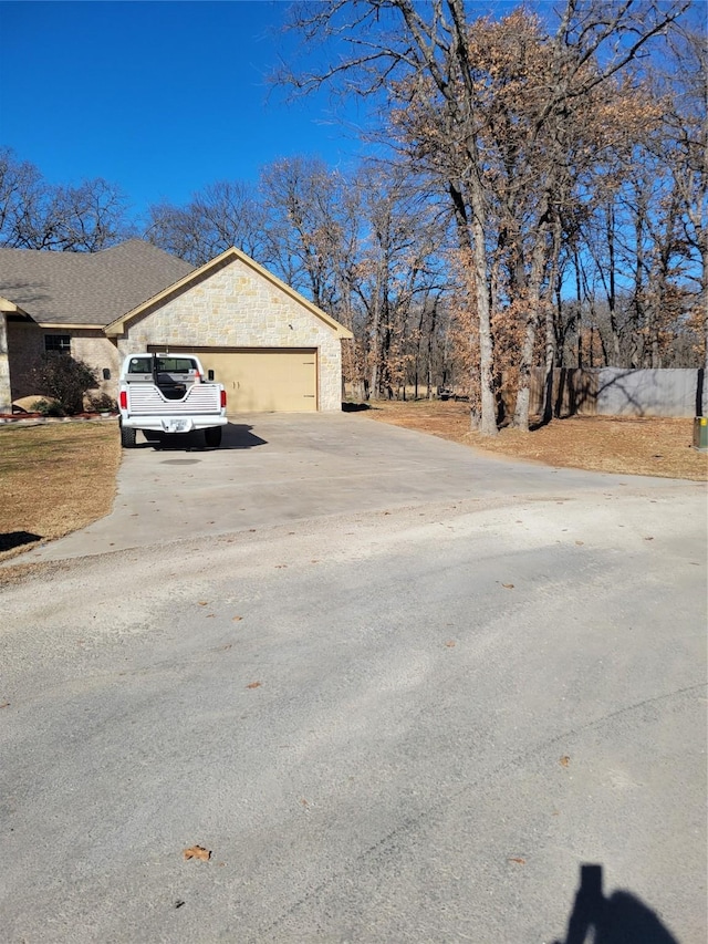 view of home's exterior featuring a garage