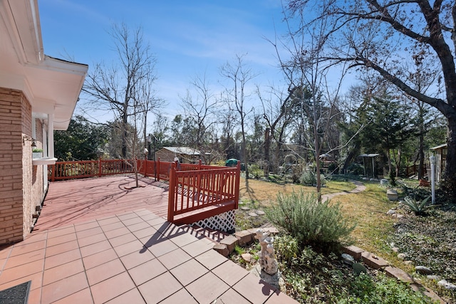 view of patio with a deck