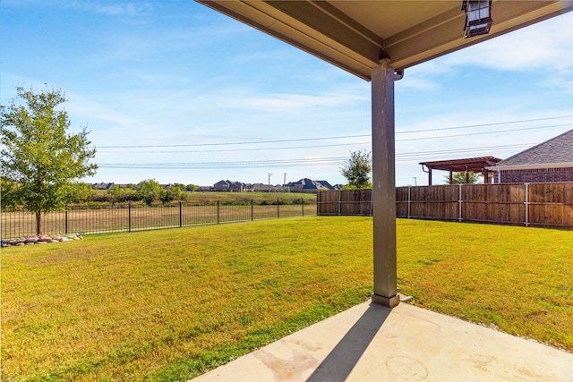 view of yard with a patio