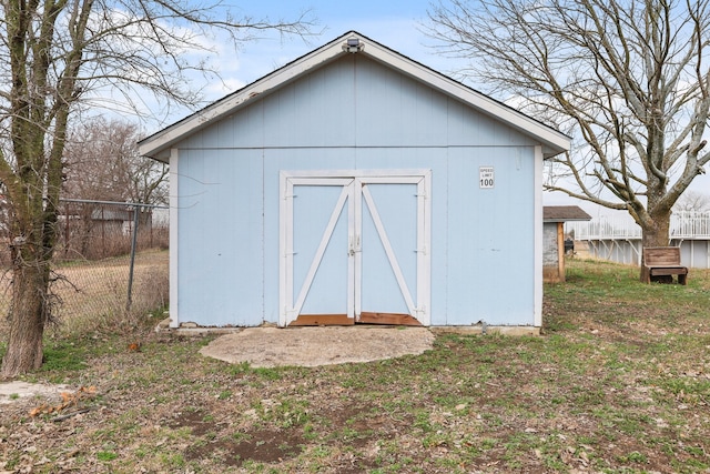 view of outdoor structure