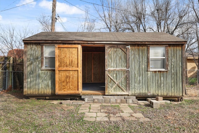 view of outdoor structure