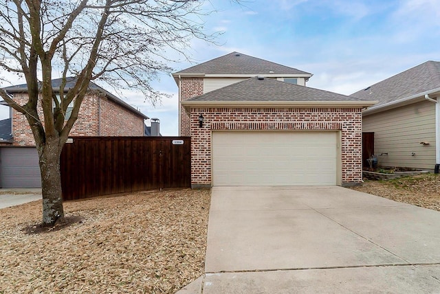 view of front facade featuring a garage