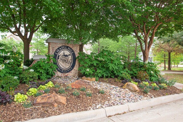 view of community sign