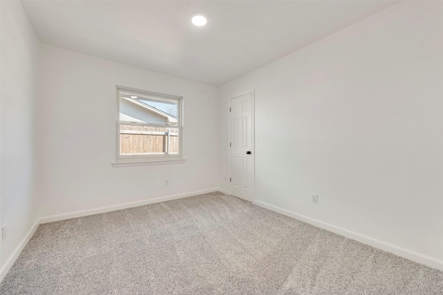 view of carpeted spare room