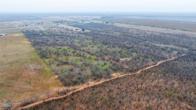 aerial view featuring a rural view