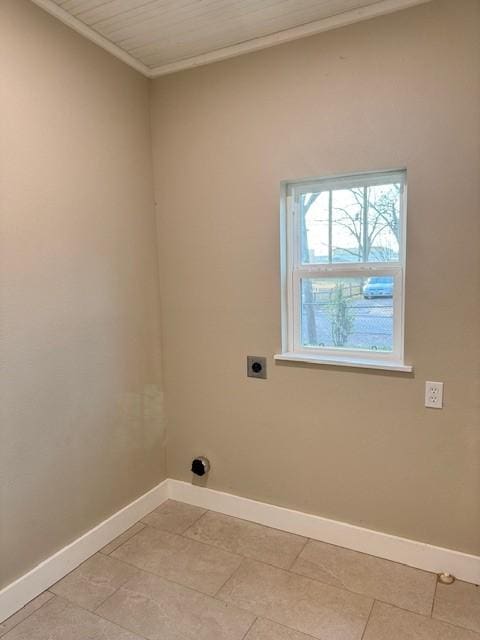 laundry room with electric dryer hookup