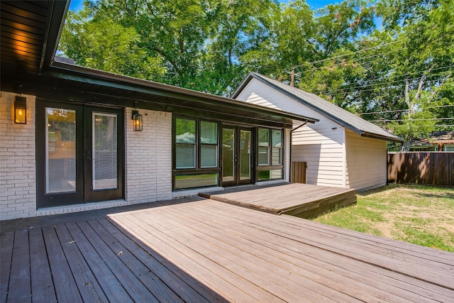 view of wooden deck